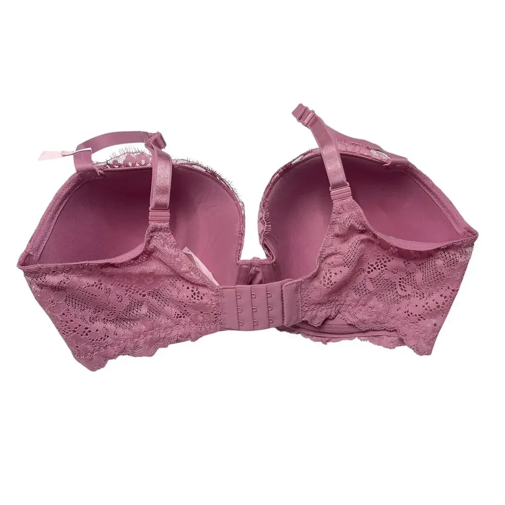Victoria's Secret Twinkle Strap Lace Classic-Coverage Demi Bra Dusk Mauve 36DDD